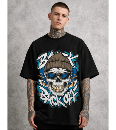 Oversized - Тениска с геометричен елемент