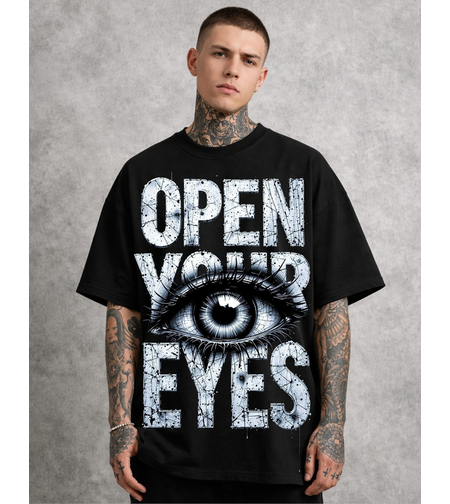 Oversized - Тениска с композиционен акцент