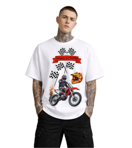 Oversized - Тениска с визуален знак