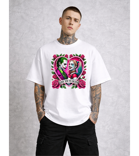 Oversized - Тениска с контурна фигура