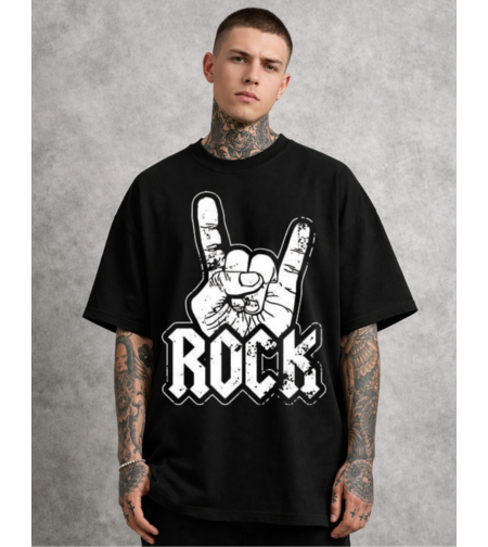 Oversized - Тениска с абстрактна композиция