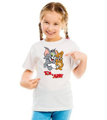 Детска тениска „Том и Джери“, изглед отпред.