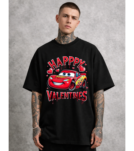 Oversized - Тениска с концентриран мотив