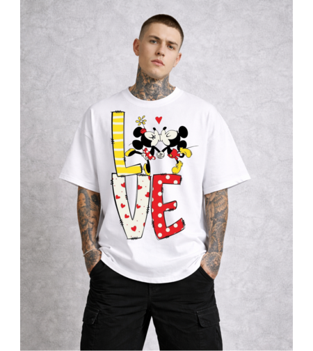 Oversized - Тениска със стилизиран образ