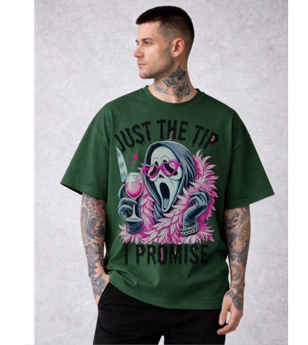 Oversized - Тениска с централен принт