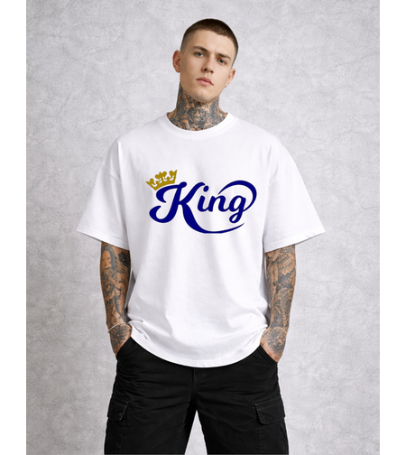 Oversized - Тениска с визуален контраст