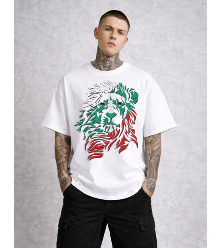 Oversized - Тениска с асиметричен мотив