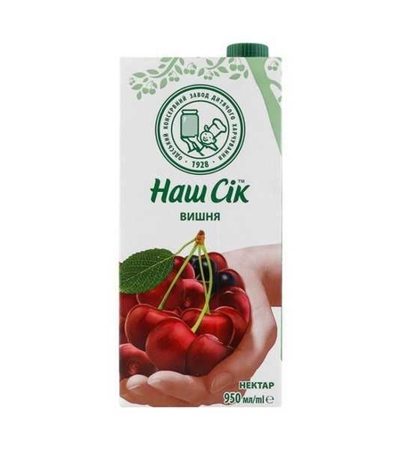 Наш Сок Вишна–Черна Арония 950 мл