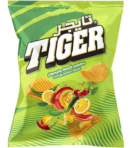 Tiger Чипс с вкус на чили и лимон 63 г