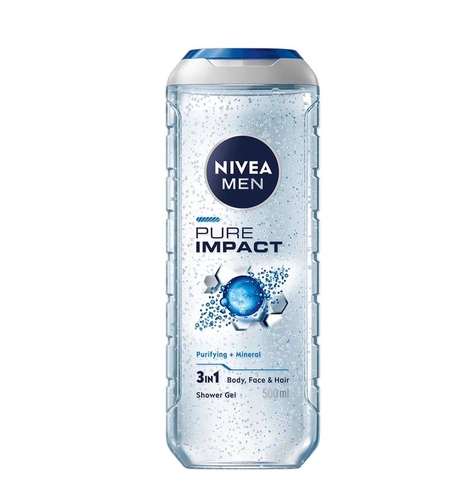 ДУШ ГЕЛ НИВЕЯ 500мл MEN КОСА И ТЯЛО PURE IMPACT