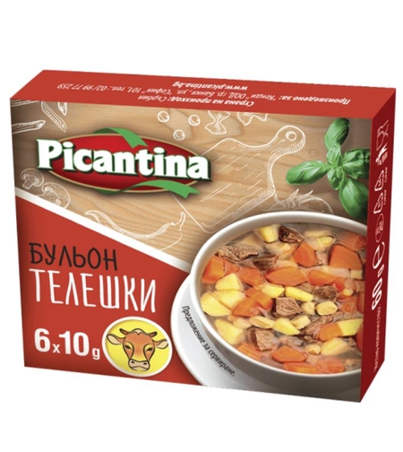 Пикантина Бульон телешки 6×10 г НОВ