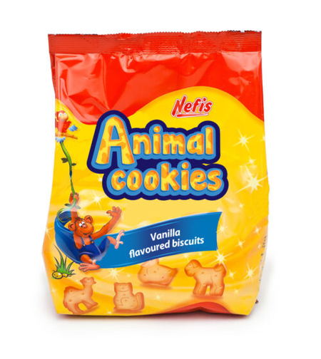 NEFIS БИСКВИТИ АНИМАЛ ВАНИЛИЯ КУКИС 10*250 гр
