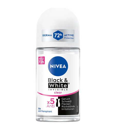 NIVEA DEO ROLL`ON 50 ML BLACK & WHITE CLEAR