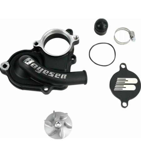 Комплект капак на водната помпа и работно колело BOYESEN COVER WATER PUMP RMZ450 Black