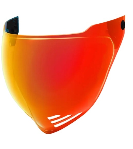 Червен иридиев визьор за каска ICON DOMAIN CALYPSO RED