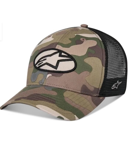 Шапка ALPINESTARS CRV BILL TRUCK OBLIQUE CAMO/BK