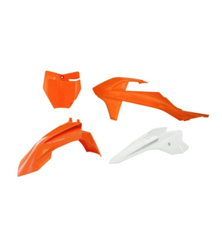 Комплект пластмаси RACETECH Plastic Kit 4 pcs KTM SX 50 16-23 (Orange/White)