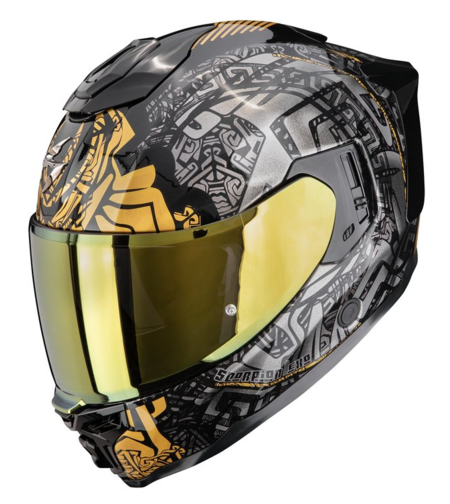 Каска SCORPION EXO-1500 AIR APUS Black-Grey-Gold