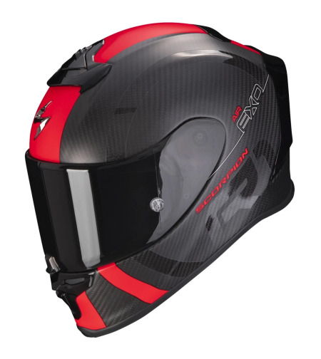Каска SCORPION EXO-R1 EVO CARBON AIR MG Matt Black Red
