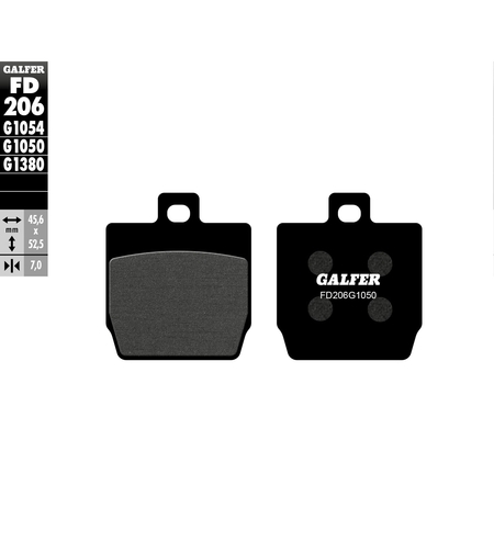 Предни/задни мото накладки Galfer SCOOTER FD206G1050