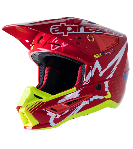 Мотокрос каска Alpinestars SM5 ACT RED\YELLOW