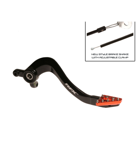 Заден лост за спирачка RFX Pro ST Rear Brake Lever (Hard Anodised Black/Orange) - KTM85