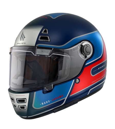 Каска MT JARAMA BAUX D7 MATT BLUE/RED