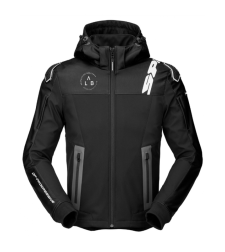 Текстилно мото яке SPIDI HOODIE WARRIOR BLACK/WHITE