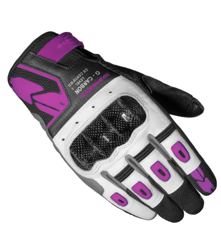 Дамски мото ръкавици SPIDI G-CARBON Black/Fuchsia