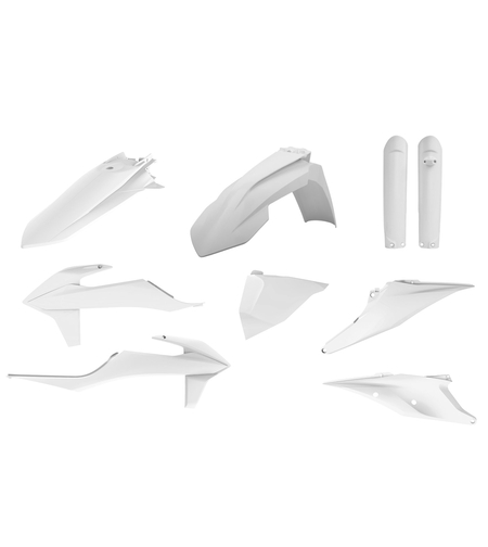 Пълен пластмасов Enduro кит Polisport за KTM EXC/ EXC-F/XC-W/ XCF-W-2020-21 White