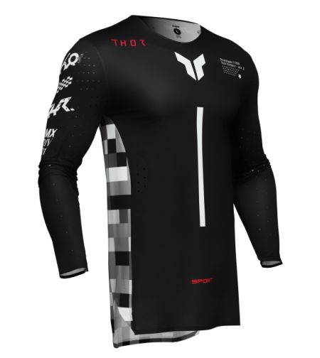 Мотокрос джърси THOR SPORTMODE RIOT BLACK/RED