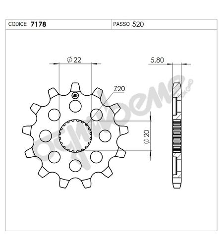 Предно зъбчато колело (пиньон) TROFEO 367178Z14