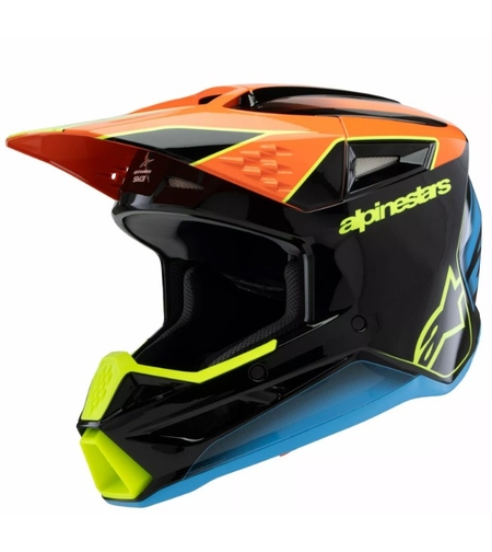 Детска мотокрос каска ALPINESTARS SM3 FRAY BLK/OR/YL
