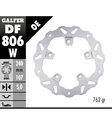 Заден спирачен диск Galfer WAVE FIXED  DISC WAVE FIXED 240x5mm DF806W