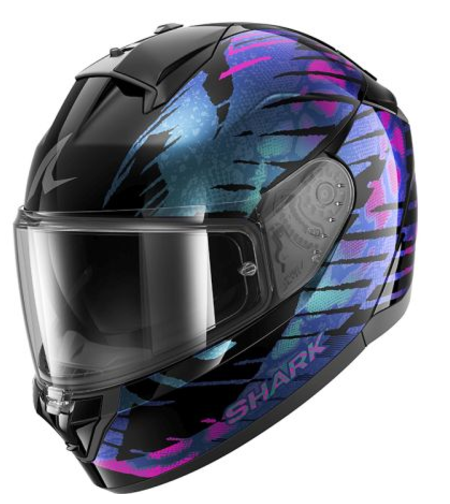 Каска SHARK RIDILL 2 REPTAIA BLACK/BLUE/PURPLE