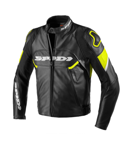 Кожено яке SPIDI IGNITE BLACK/FLUO YELL