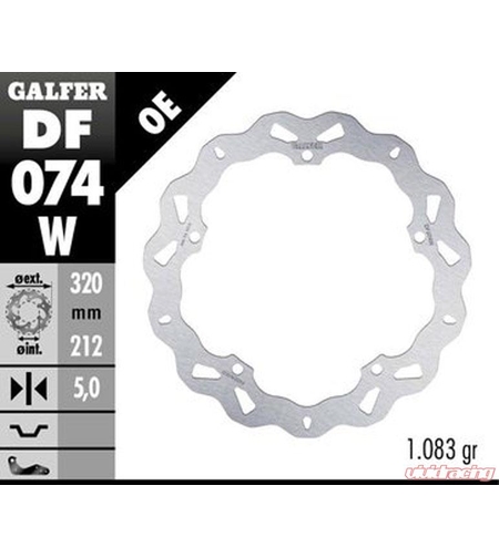 Преден спирачен диск Galfer WAVE FIXED 320x5mm DF074W