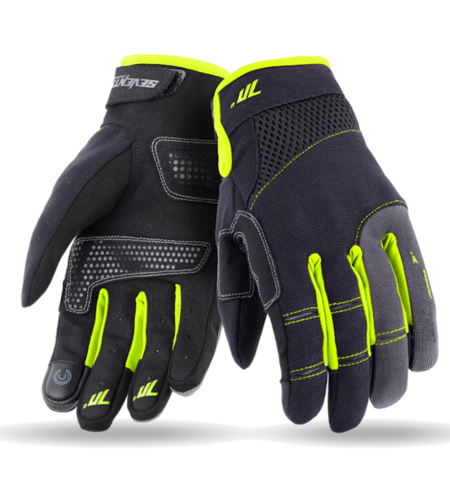Текстилни ръкавици 70 DEGREES SUMMER URBAN BLACK/FLUO YELLOW