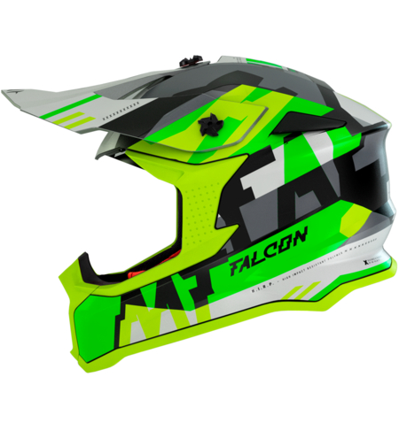 Мотокрос каска MT FALCON ARYA A3 MATT FLUO YELLOW