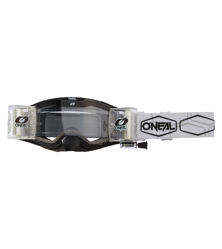 Мотокрос очила O`NEAL B-30 ROLL OFF HEXX V.22 BLACK/WHITE - CLEAR
