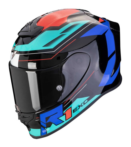 Каска Scorpion EXO-R1 Evo Air Blaze Black-Blue-Red