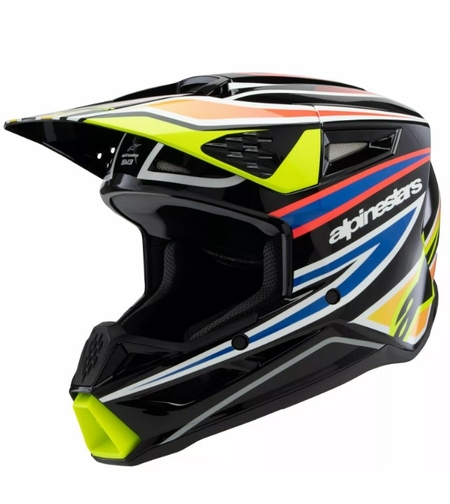 Детска мотокрос каска ALPINESTARS SM3 WURX BLK/YL/B