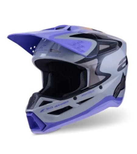 Детска мотокрос каска ALPINESTARS SM3 JETTSON GRAY/PUR/BLK
