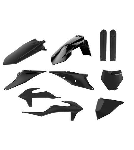 Пълен пластмасов MX Replica кит POLISPORT за KTM SX/ SX-F/ XC/ XC-F - 2019-21 BLACK