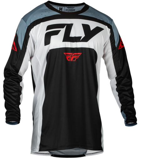 Мотокрос блуза FLY RACING Lite- Black/White/Denim Grey