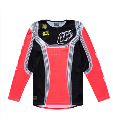 Mотокрос джърси TROY LEE DESIGNS SE PRO Stripes Jersey - Infra Red/Black