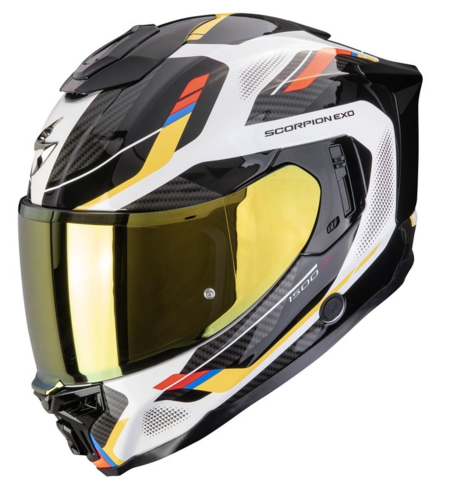 Каска SCORPION EXO-1500 AIR SLEEK White-Blue-Yellow