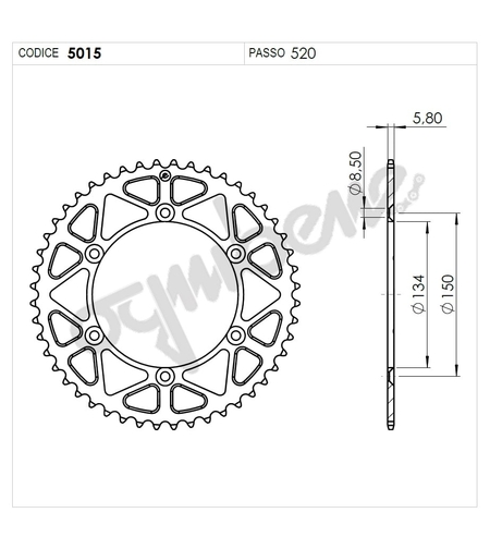 Задно зъбчато колело TROFEO 365015148 BLACK
