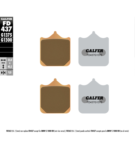 Предни мото накладки Galfer SINTERED COMPOUND FD437G1375