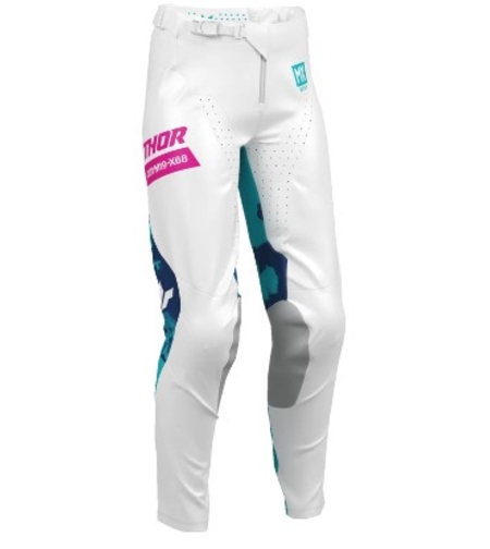 Дамски мотокрос брич THOR WMN LAUNCHMODE BLEACH WHT/AQ